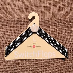 Lindsay Phillips Switch Flops Black White Dots